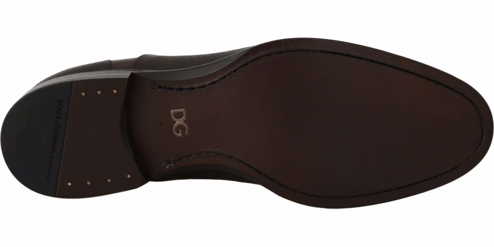 Dolce & Gabbana Brown Leather Laceups Dress Mens Shoes