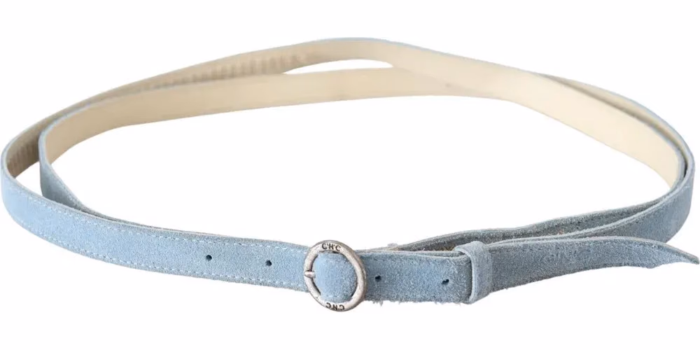Costume National Blue Skinny Leather Fashion Waist Belt