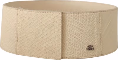 White Waxed Cotton Wide Fashion Belt