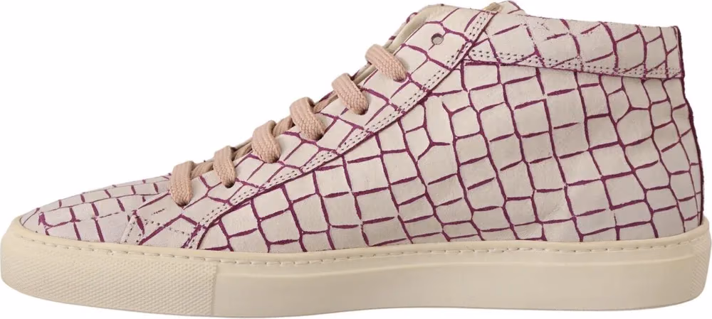 HIDE & JACK White Bordeaux Leather Casual Lace Up Sneakers Shoes