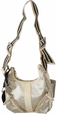 White Shoulder Crossbody Sling Fabric Purse