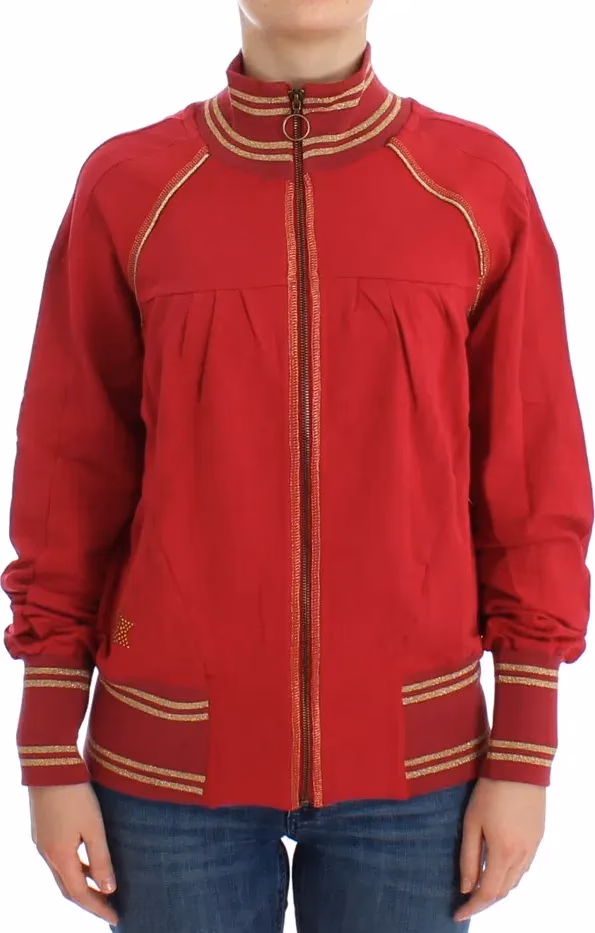 John Galliano Pink Mock Zip Cardigan Sweatshirt Sweater