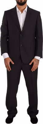Dark Gray Single Breasted Formal Suit