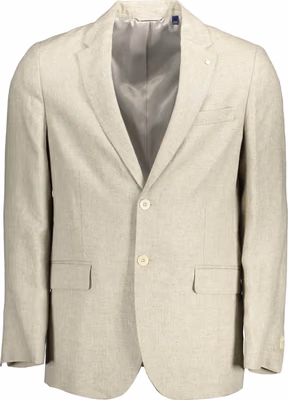 Beige Linen Blazer Jacket