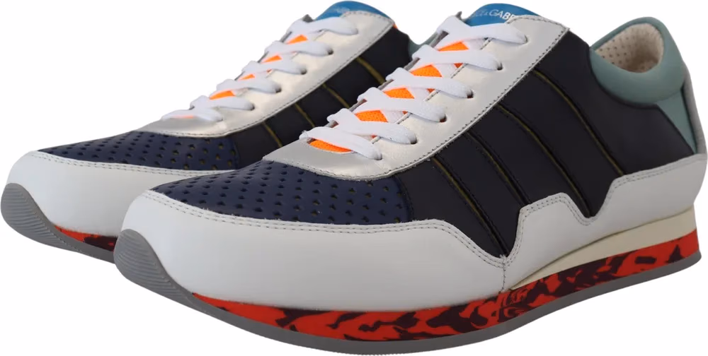 Dolce & Gabbana Multicolor Leather Sport Low Top Sneakers