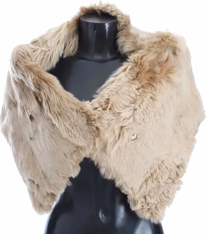 Dolce & Gabbana Beige Alpaca Collar Scarf