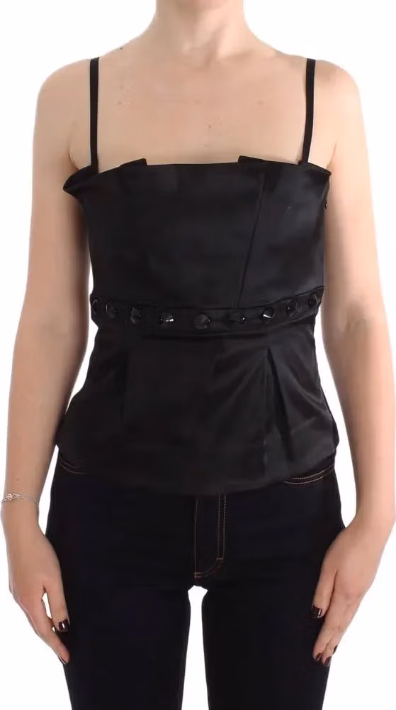 Exte Black Tank Party Evening Top Blouse