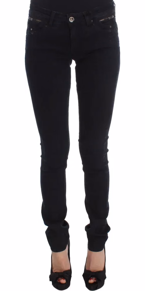 Costume National Black Cotton Slim Fit Denim Jeans