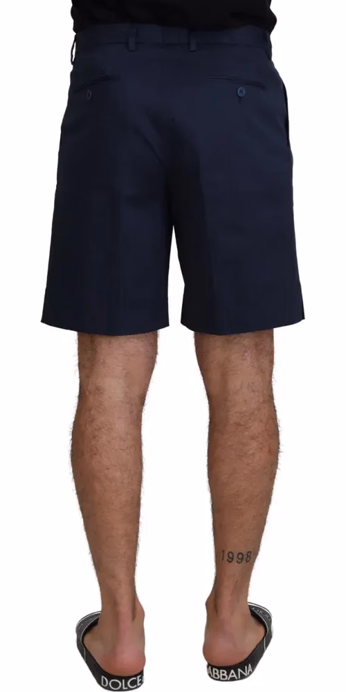 Dolce & Gabbana Blue Chinos Cotton Stretch Casual Shorts