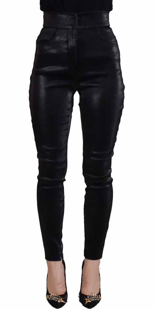 Dolce & Gabbana Black Washed Cotton Skinny Denim Jeans