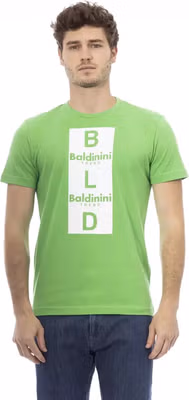 Green Cotton Men T-Shirt