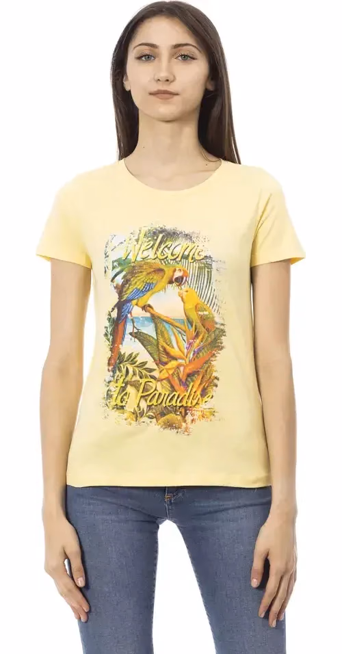 Trussardi Action Yellow Cotton Women T-Shirt