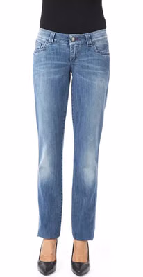 Blue Cotton Women Jeans