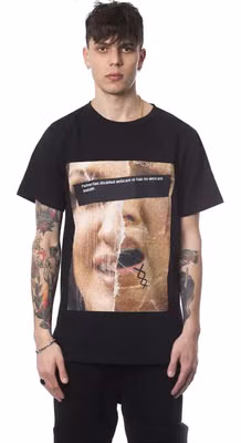 Black Cotton Men T-Shirt