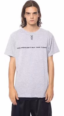 Gray Cotton Men T-Shirt
