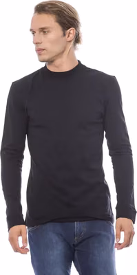 Black Cotton Men's Sweater