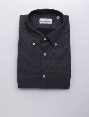 Black Cotton Men Shirt