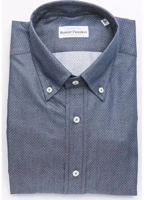 Blue Cotton Men's Shirt
