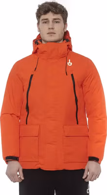 Red Polyester Men's Jacket