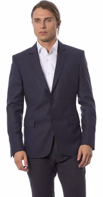 Blue Wool Men's Blazer