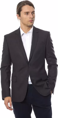 Gray Wool Men Blazer
