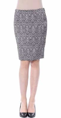 Black Viscose Women Skirt