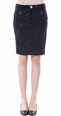 Blue Cotton Women Skirt