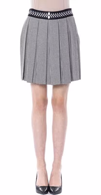 Black Viscose Women Skirt
