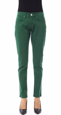 Green Cotton Women Pant