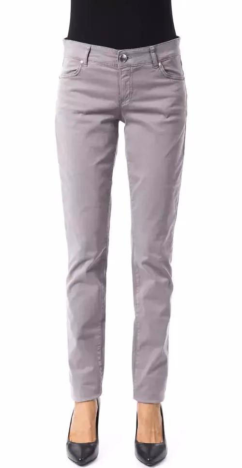 BYBLOS Gray Cotton Women's Pant