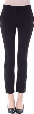 Black Polyester Women Pants