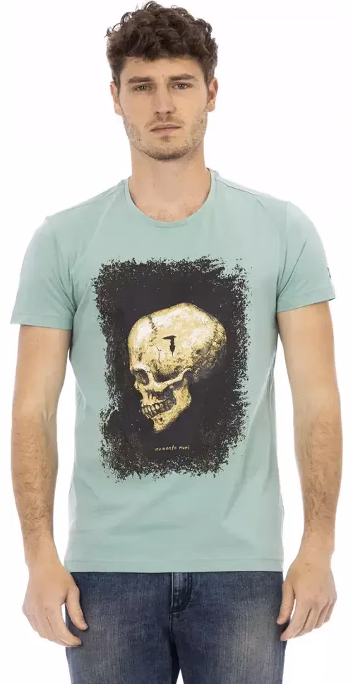 Trussardi Action Green Cotton Men T-Shirt