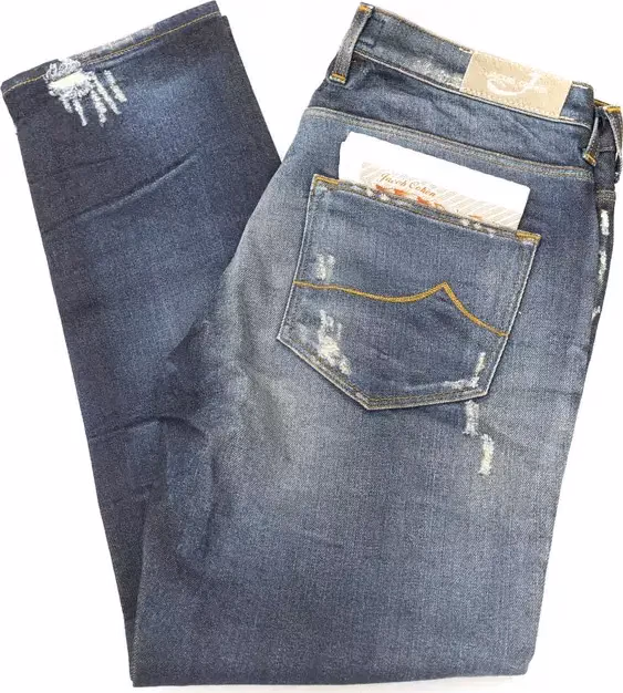 Jacob Cohen Blue Cotton Jeans & Pant