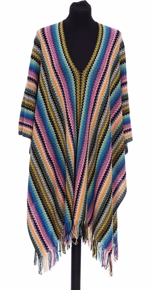 Missoni Multicolor Wool Women Poncho