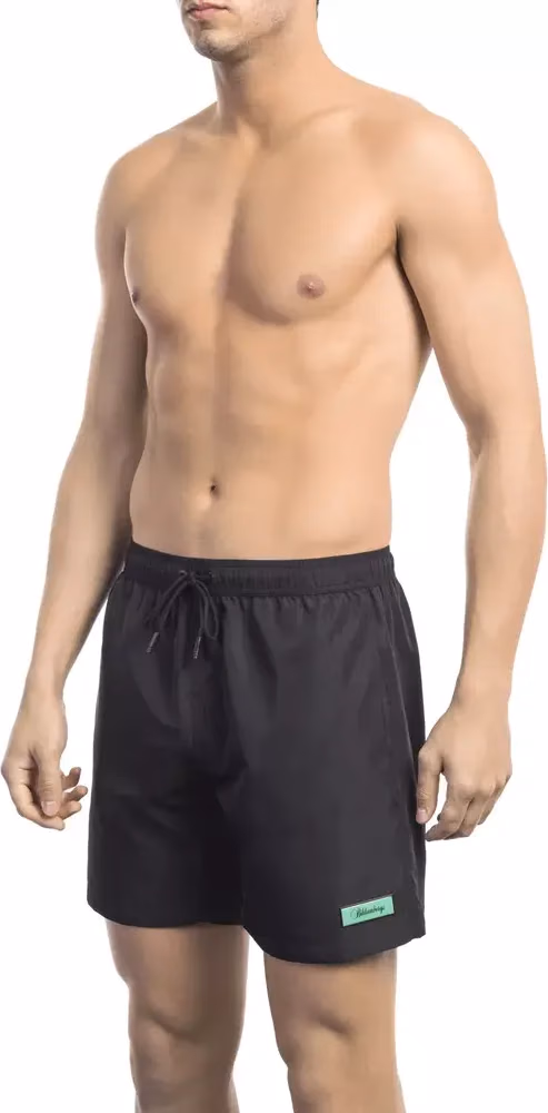 Bikkembergs Black Polyester Men Swim Short