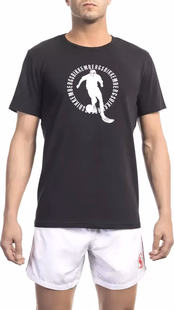 Bikkembergs Black Cotton Men T-Shirt