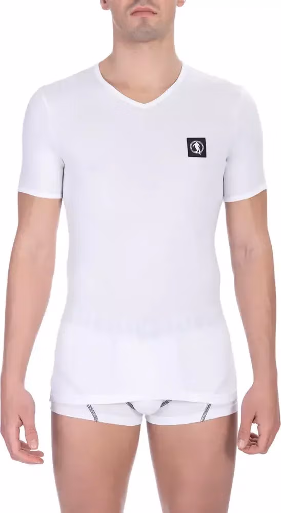 Bikkembergs White Cotton Men T-Shirt