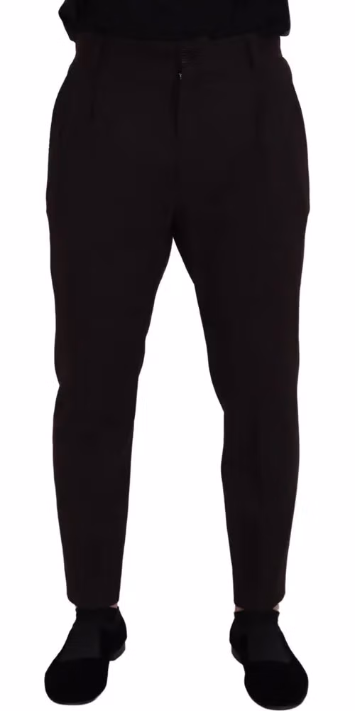 Dolce & Gabbana Brown Cotton Chino Men Pants