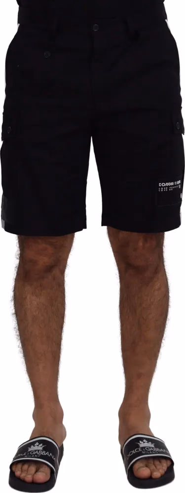 Dolce & Gabbana Black Bermuda Cargo Casual Shorts