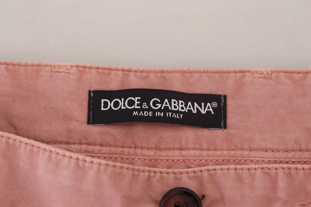 Dolce & Gabbana Pink Chinos Cotton Casual Mens Shorts
