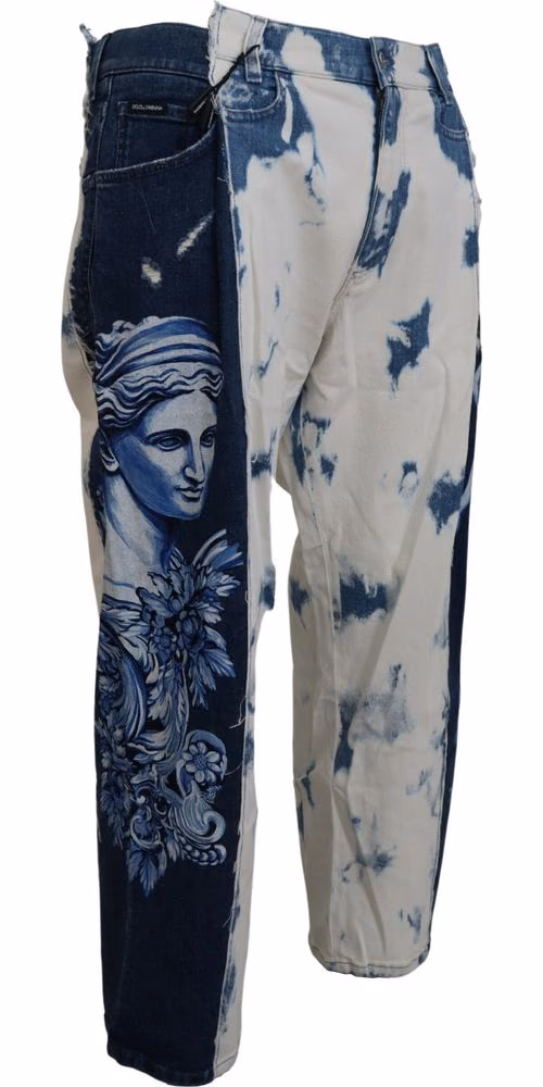 Dolce & Gabbana Blue Ceasar Denim Cotton Loose Fit Jeans