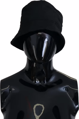 Black Nylon Women Bucket Cap Hat