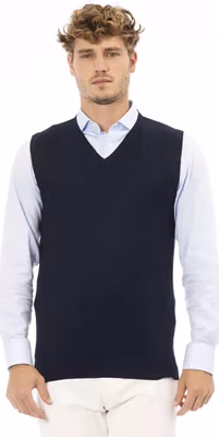 Blue Viscose Men's Jacket