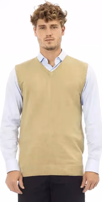 Beige Viscose Men Jacket