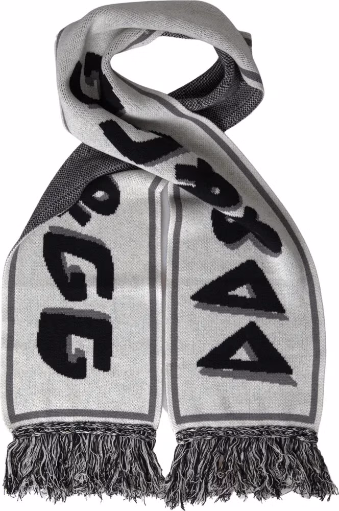 Dolce & Gabbana Gray Cashmere Knitted Wrap Shawl Fringe Scarf