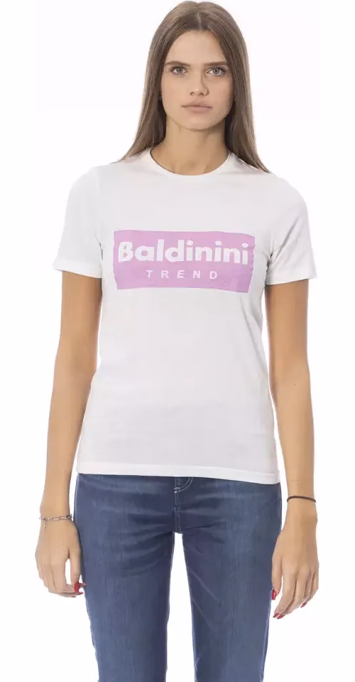 Baldinini Trend White Cotton T-Shirt