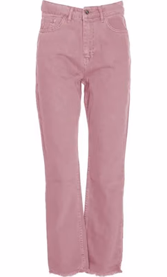 Pink Cotton Jeans & Pants