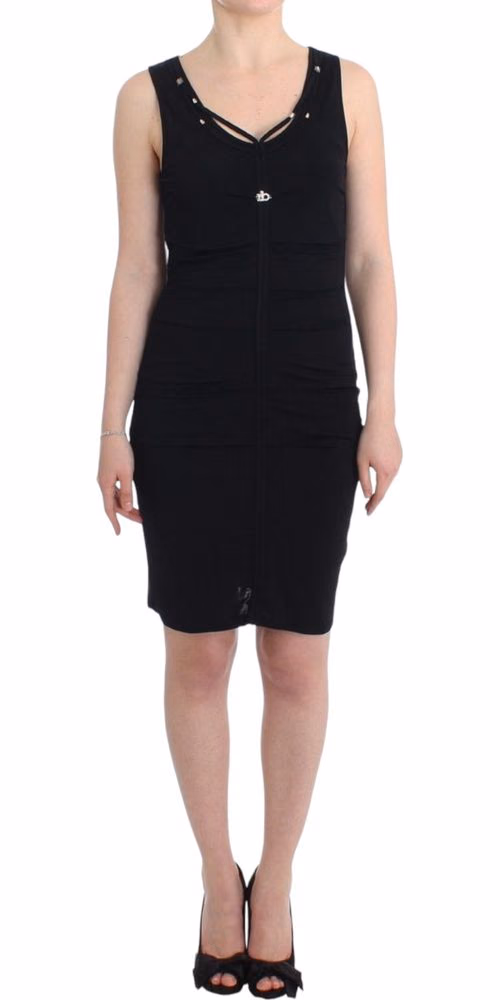 Roccobarocco Black pencil sheath dress
