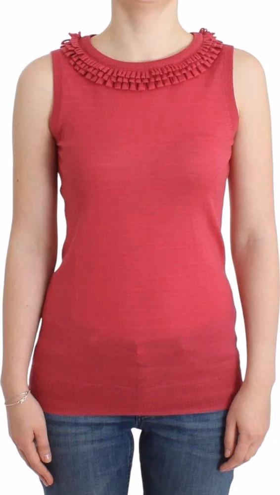John Galliano Pink wool knit top