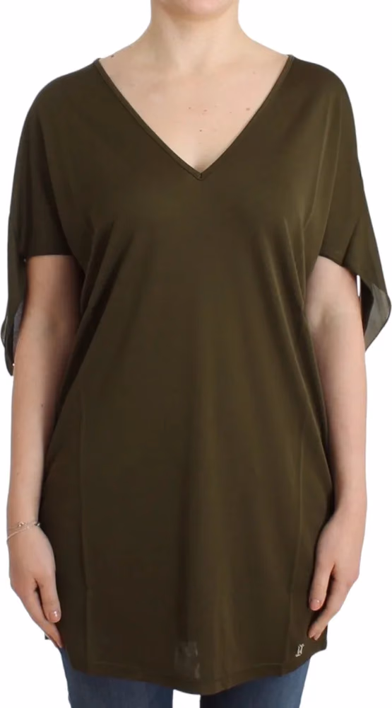 John Galliano Green shortsleeved blouse top